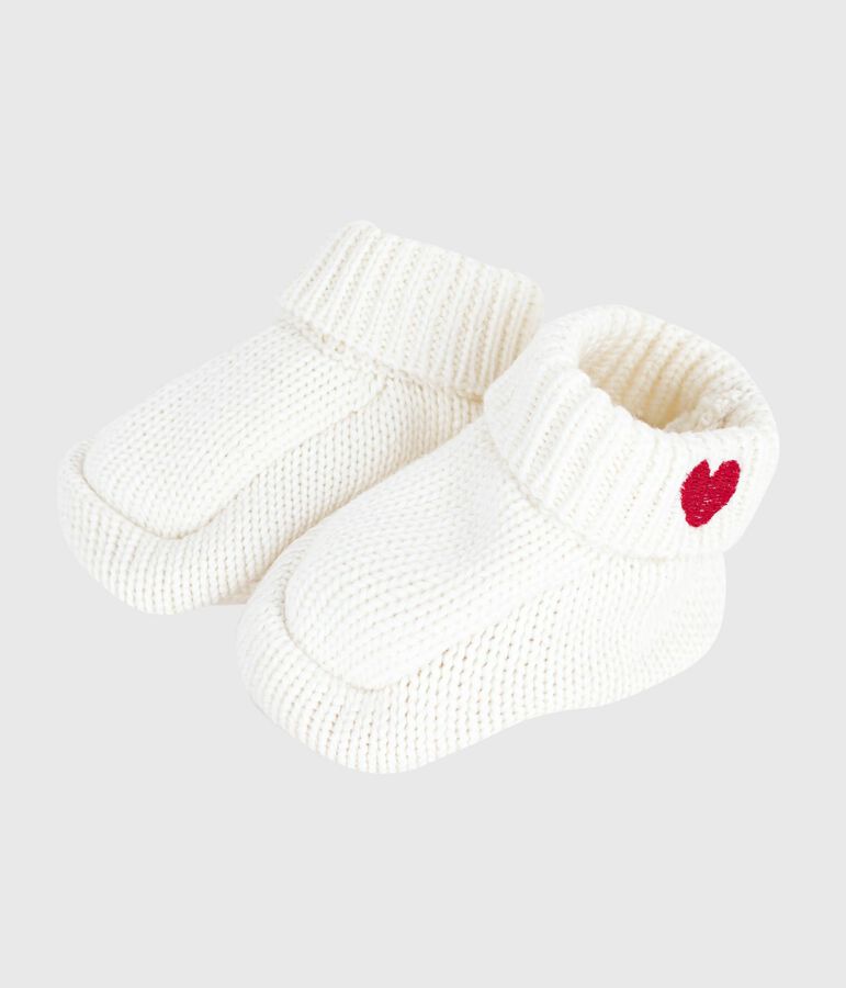 Chaussons naissance tricotés en coton