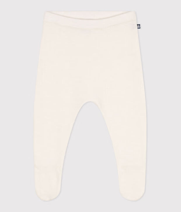 Pantalon avec pieds - Laine et coton