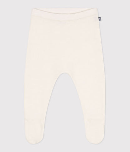 Pantalon avec pieds - Laine et coton