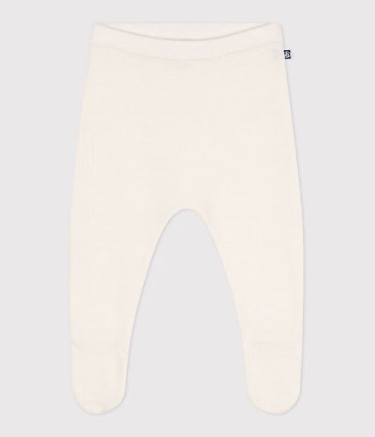 Pantalon avec pieds - Laine et coton