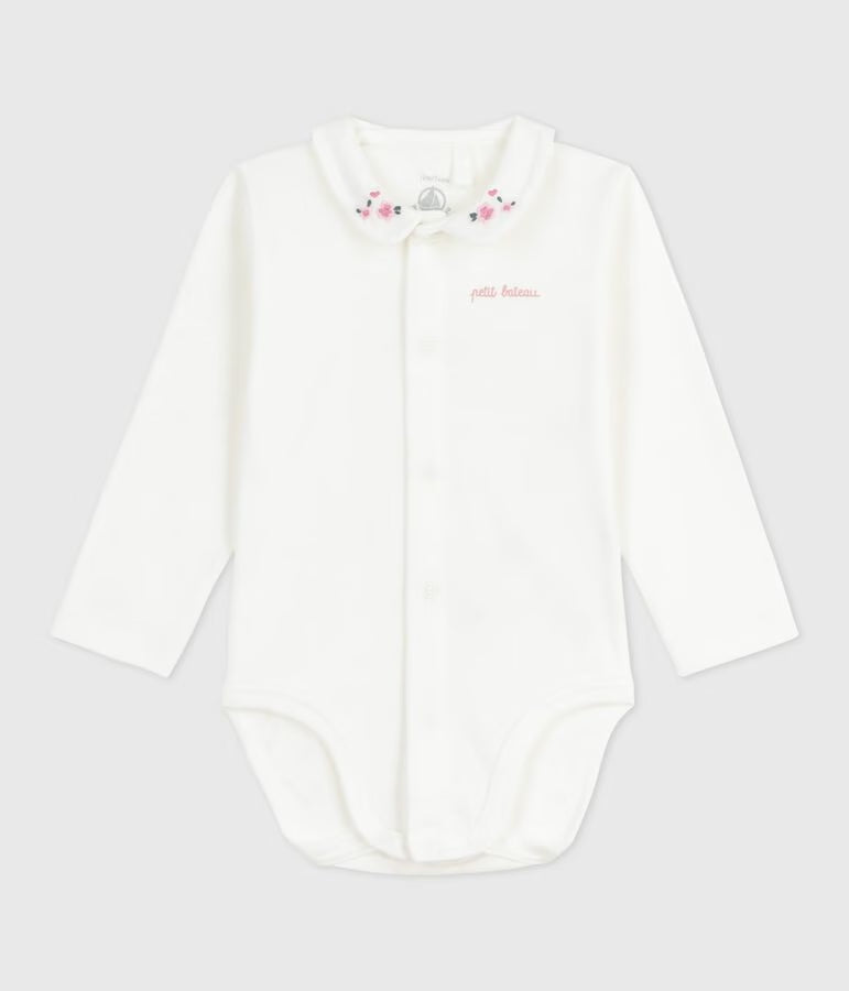 Body bébé manches longues à col