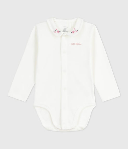 Body bébé manches longues à col