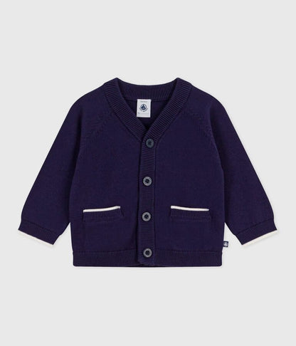 Cardigan bébé en coton uni