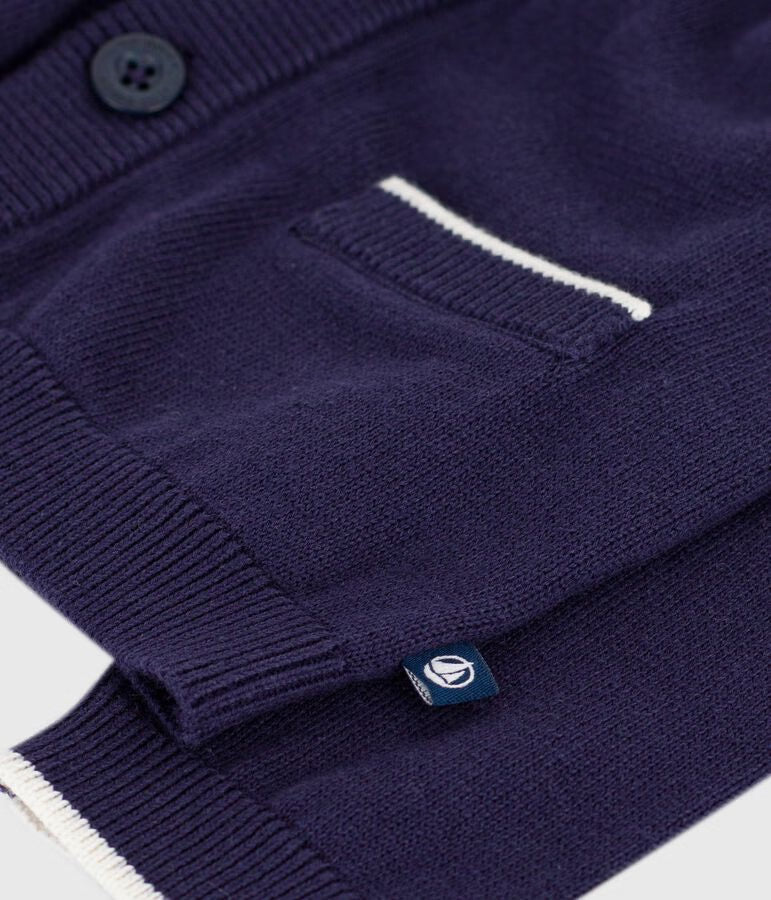 Cardigan bébé en coton uni