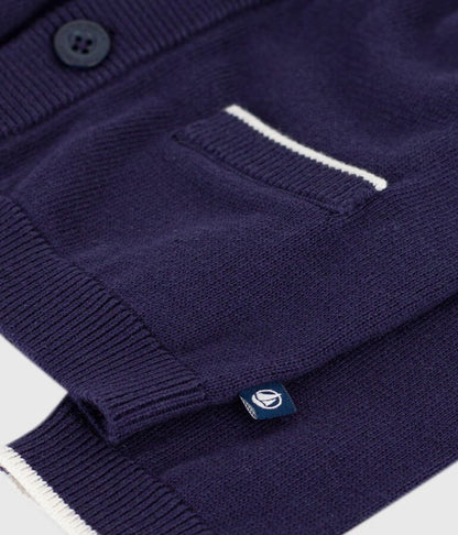Cardigan bébé en coton uni