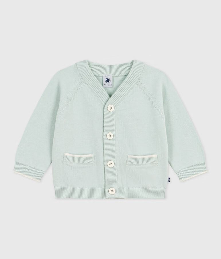 Cardigan bébé en coton uni