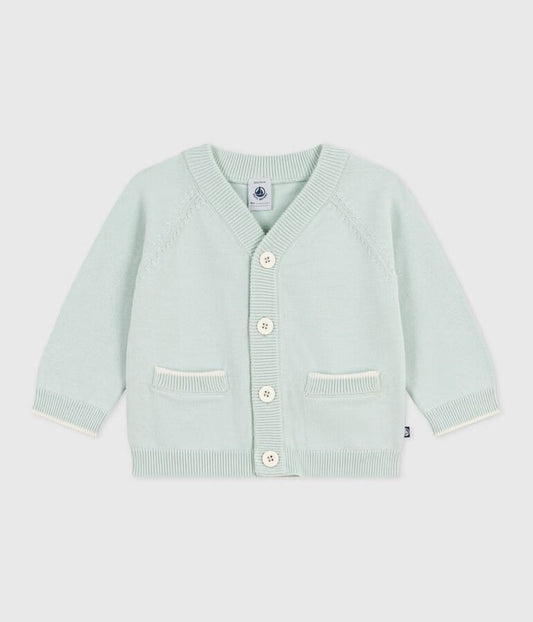 Cardigan bébé en coton uni