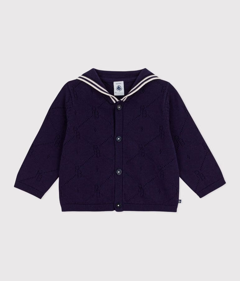 Cardigan à col marin