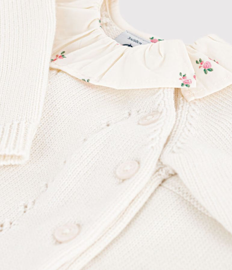 Ensemble 2 pièces bébé en tricot laine et coton