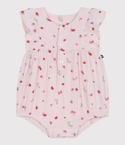 Barboteuse en gaze de coton