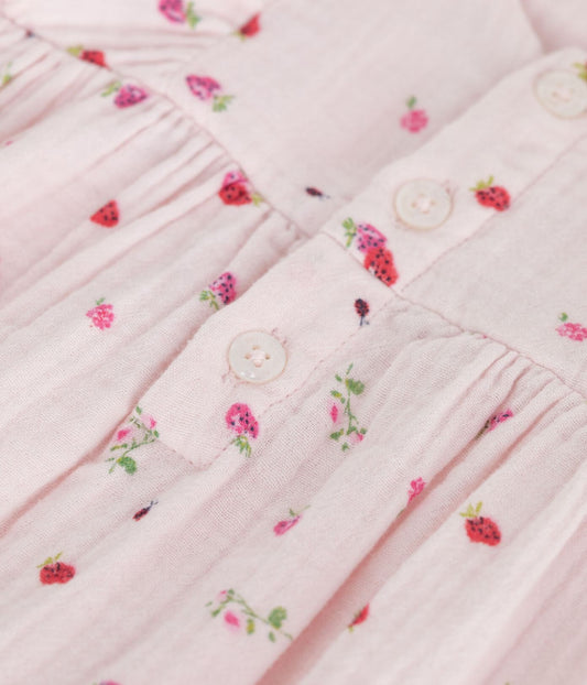 Barboteuse en gaze de coton