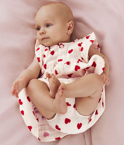 Robe bébé en coton avec son bloomer