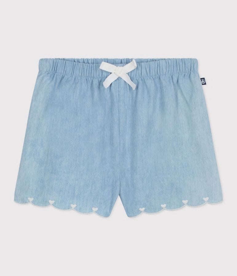 Short bébé en chambray