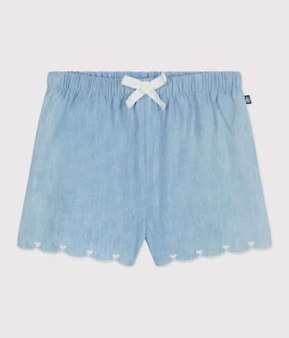 Short bébé en chambray