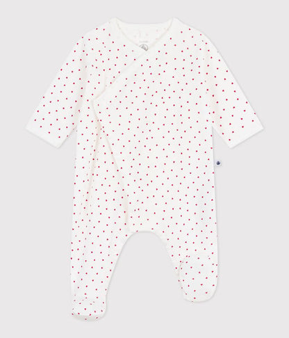 Pyjama bébé en coton petit cœur