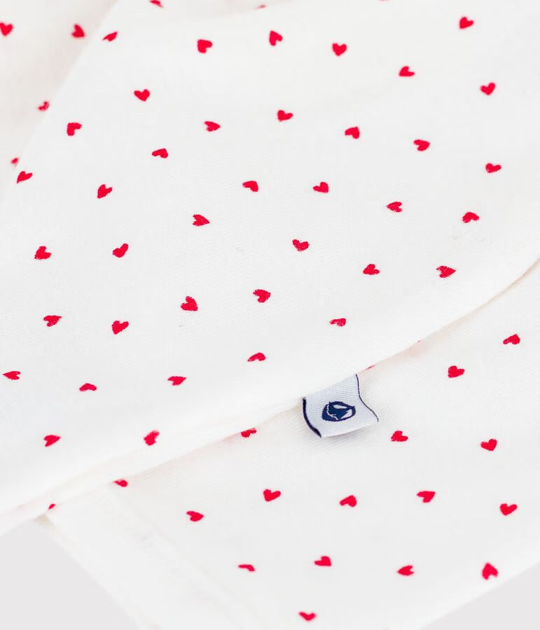 Pyjama bébé en coton petit cœur
