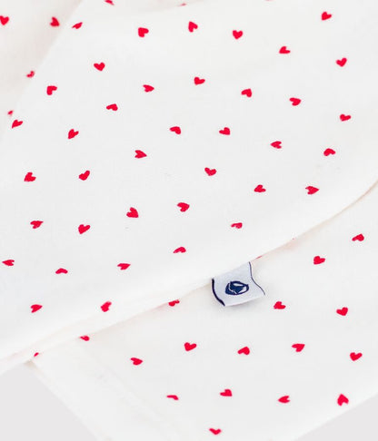 Pyjama bébé en coton petit cœur