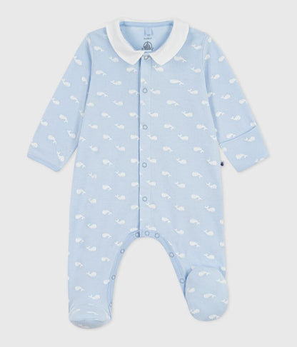 Pyjama bébé en coton à col