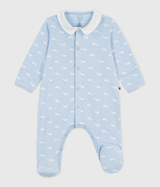 Pyjama bébé en coton à col
