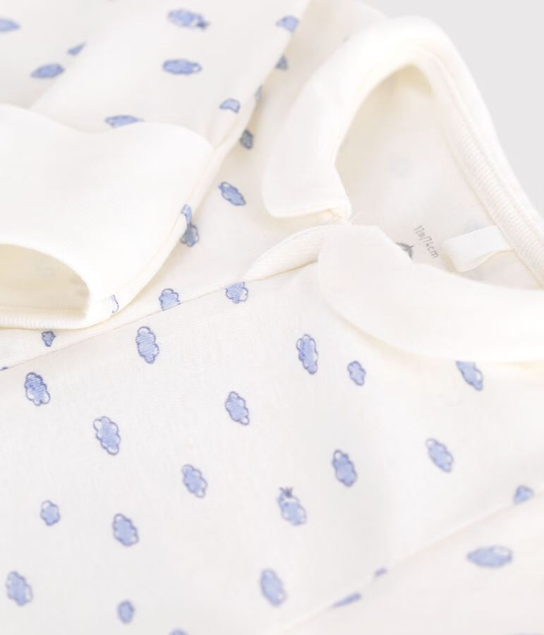 Pyjama zippé bébé en coton à col