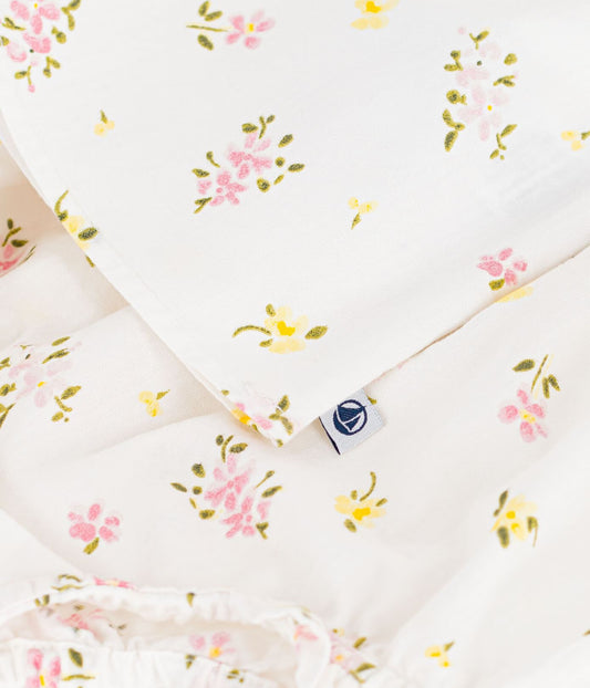 Ensemble 2 pièces bébé en coton, blouse et bloomer