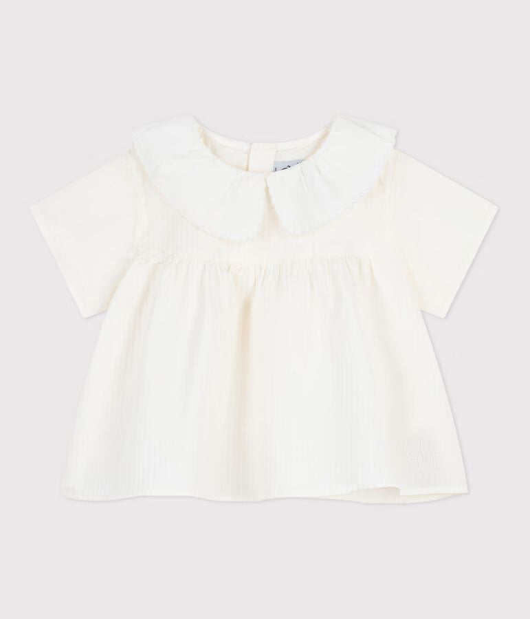 Blouse bébé en coton manches courtes