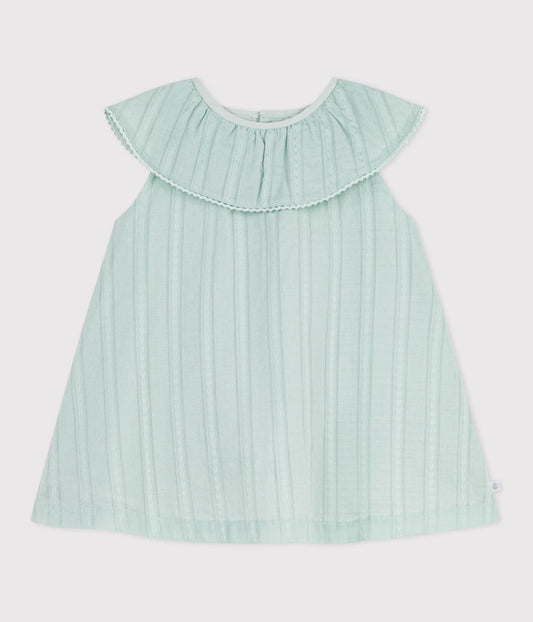 Robe bébé en coton sans manches