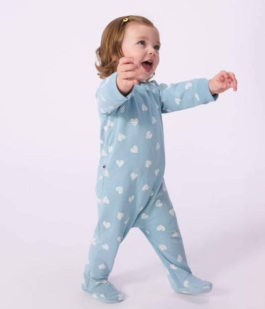Pyjama zip bébé en molleton