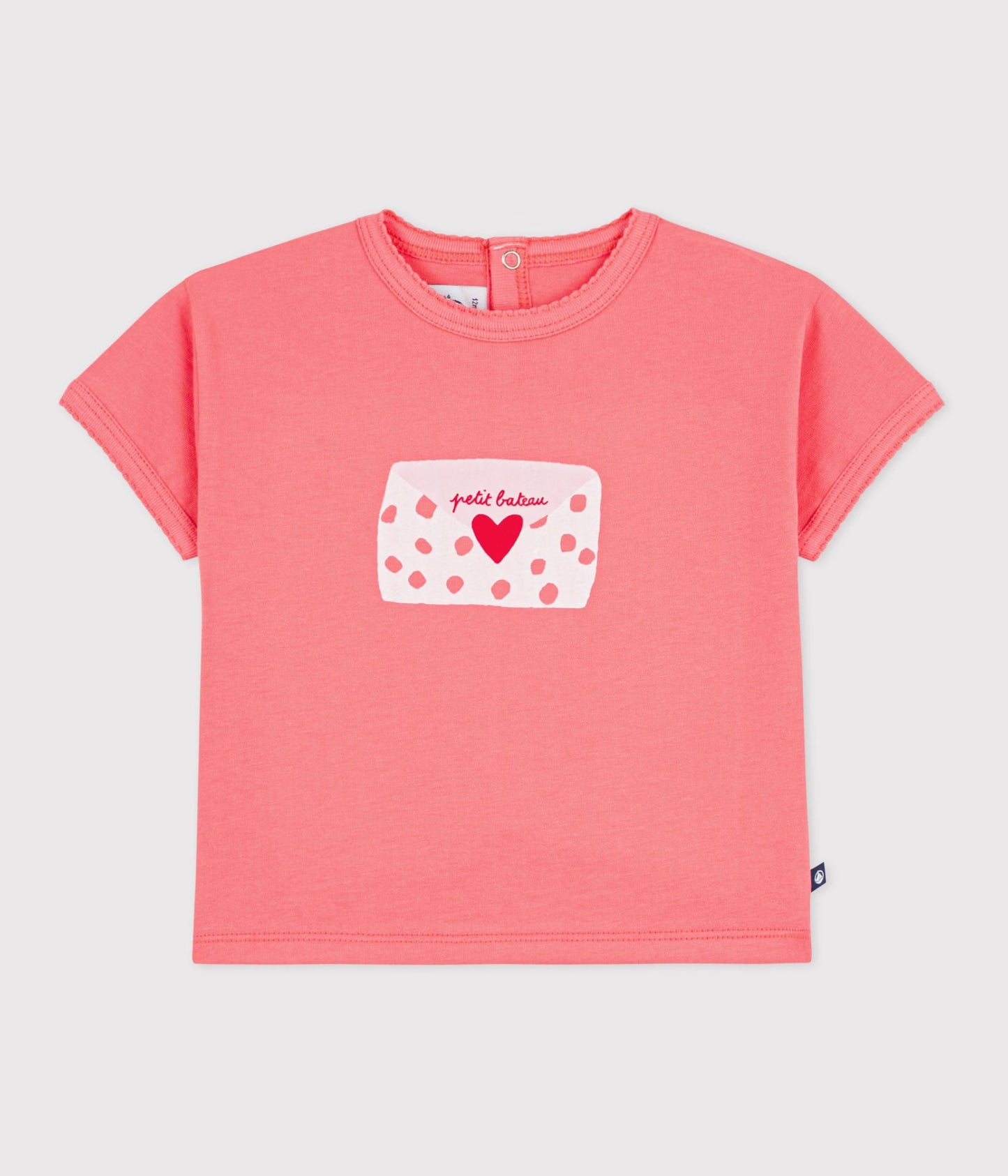 Tee-shirt bébé fille en coton à manches courtes à motif