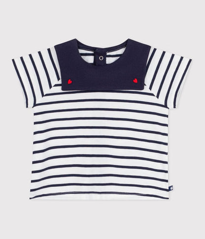Blouse bébé en coton manches courtes