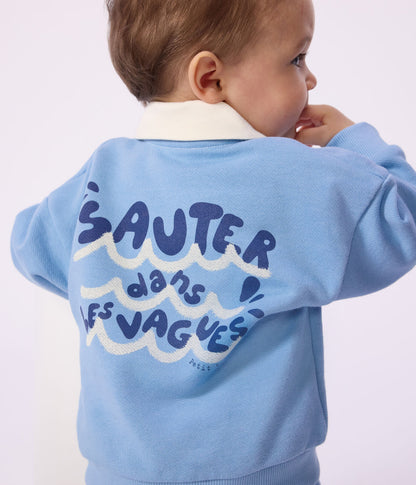 Sweatshirt bébé en coton à motif