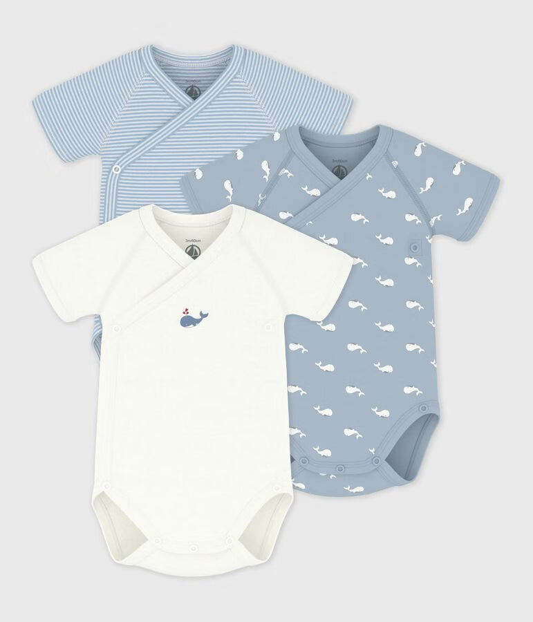 Lot de 3 bodies manches courtes croisés
