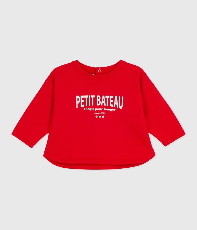 Sweatshirt bébé en coton à motif