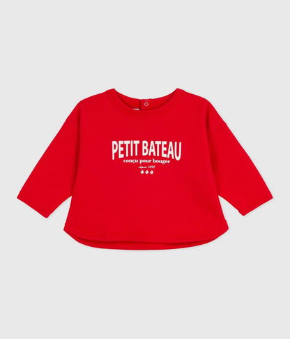 Sweatshirt bébé en coton à motif
