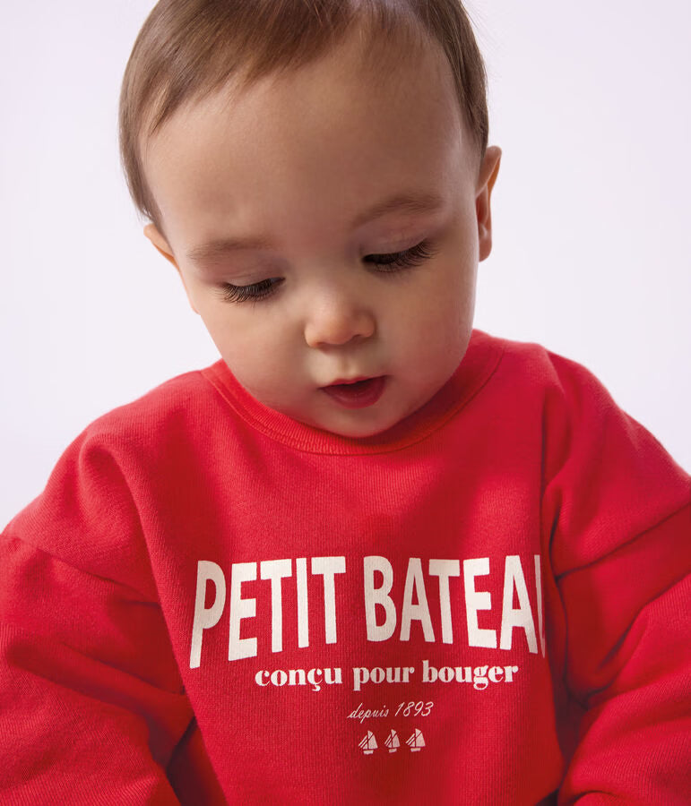 Sweatshirt bébé en coton à motif