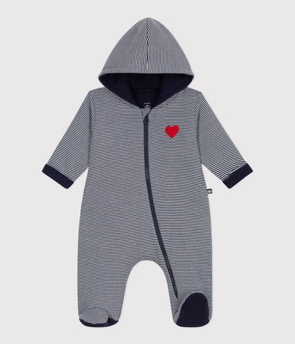 Combinaison ouatinée bébé à capuche et pieds