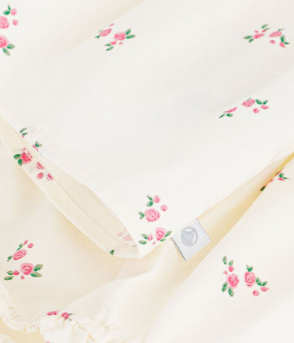 Ensemble 2 pièces bébé en coton, blouse et bloomer