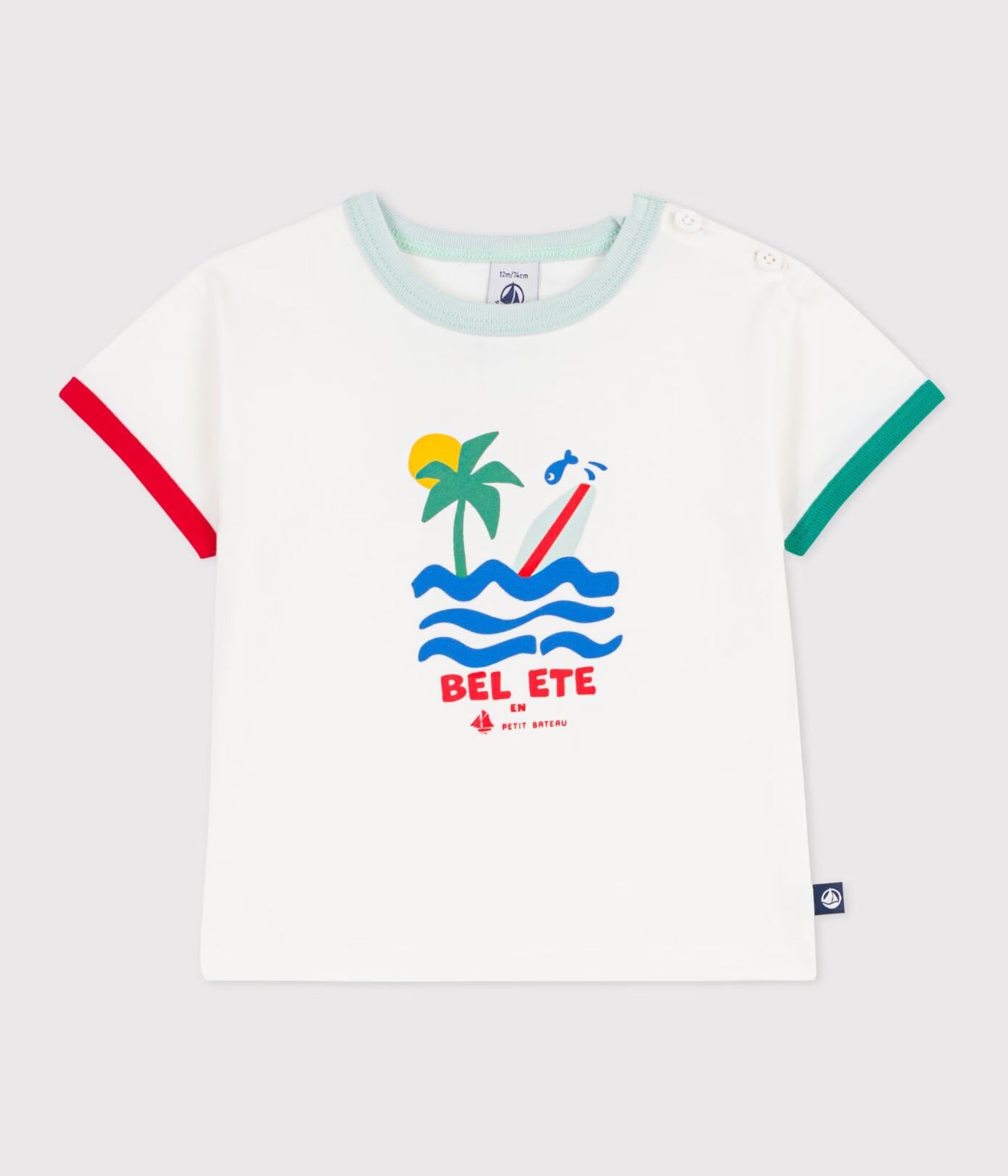 T-shirt manches courtes motif bel été