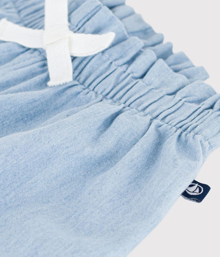 Pantalon bébé en chambray