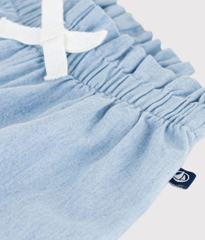 Pantalon bébé en chambray