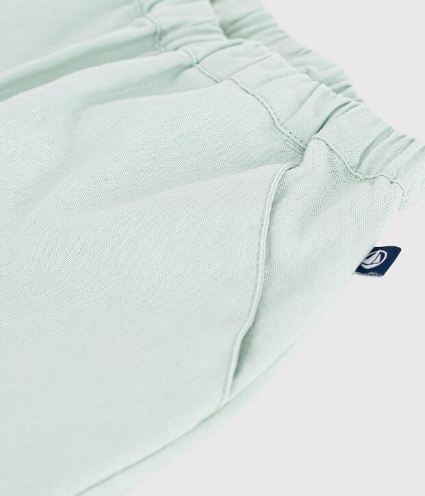 Pantalon bébé en coton/lin