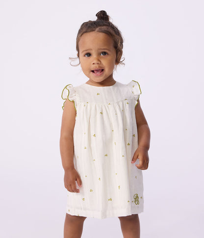 Robe bébé en coton sans manches