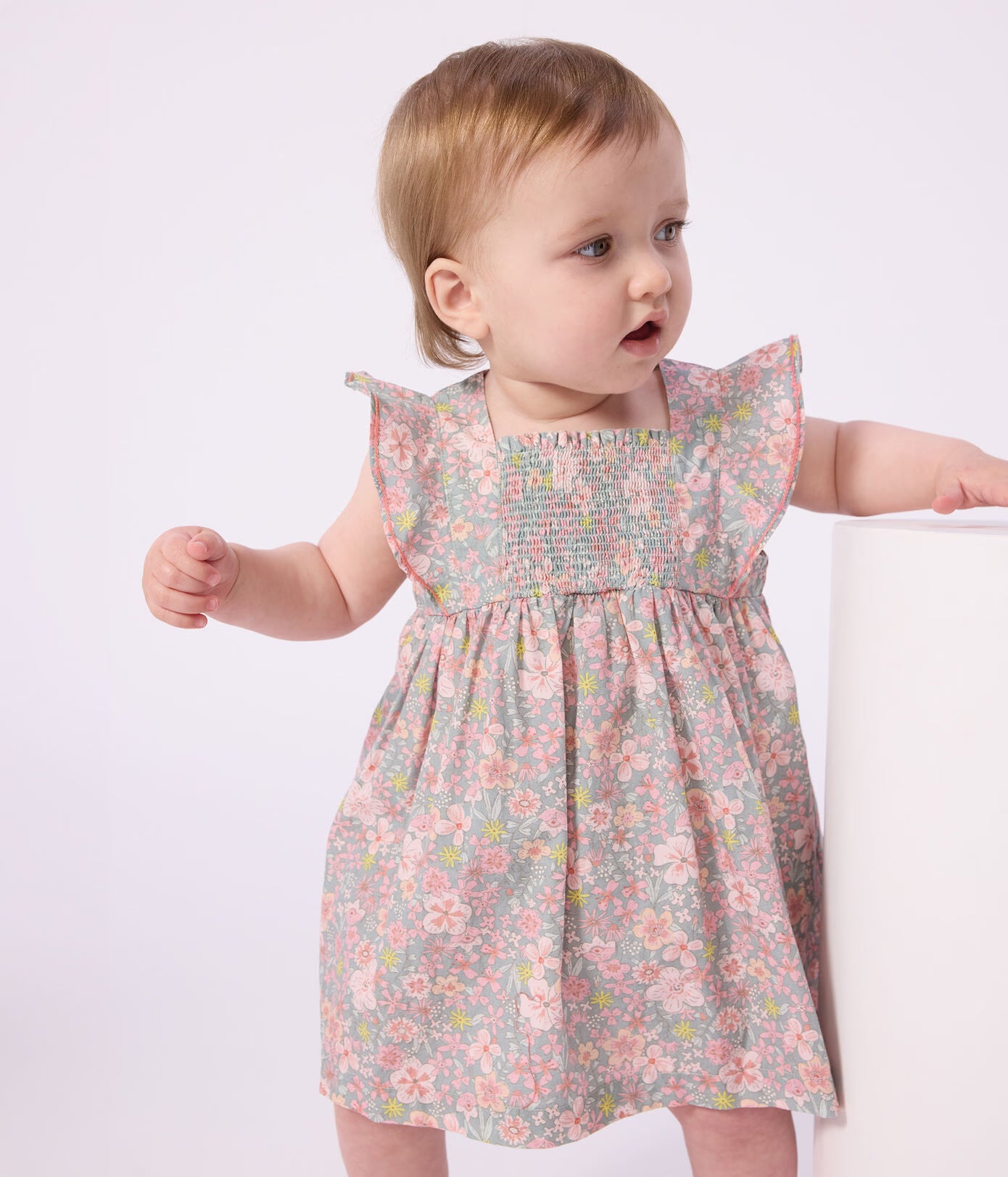 Robe bébé en coton avec son bloomer