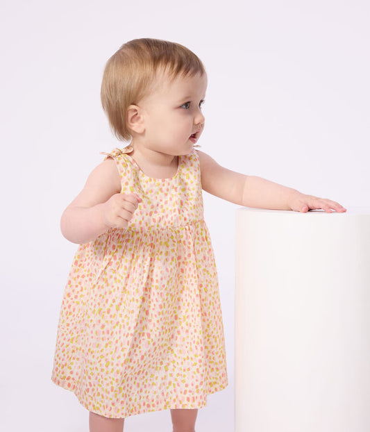 Robe bébé en coton sans manches