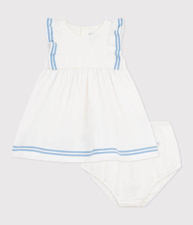 Robe bébé en coton avec son bloomer