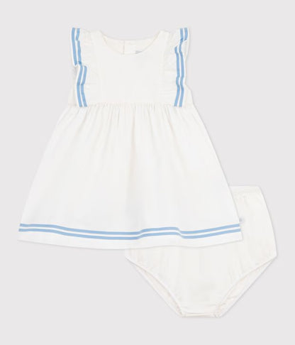 Robe bébé en coton avec son bloomer