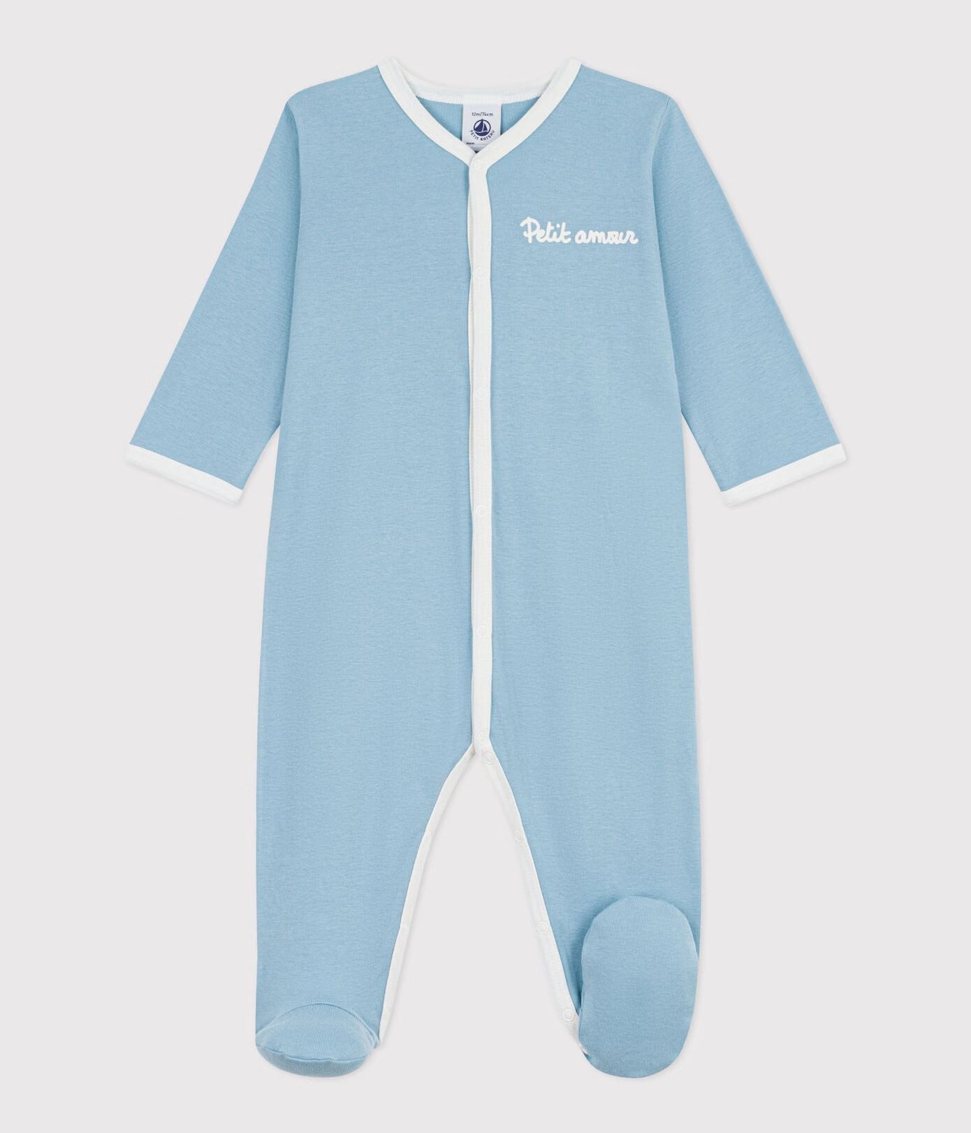 Pyjama bébé en coton uni