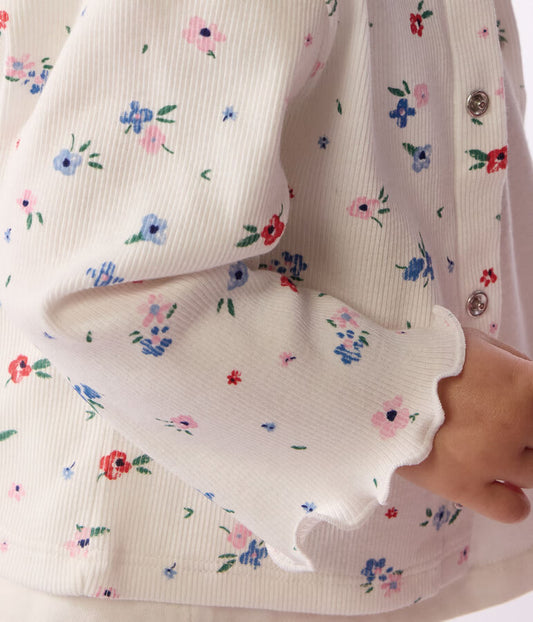 Cardigan en coton imprimé fleurs - Petit Bateau