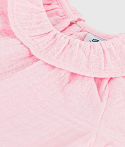 Blouse bébé en coton manches courtes