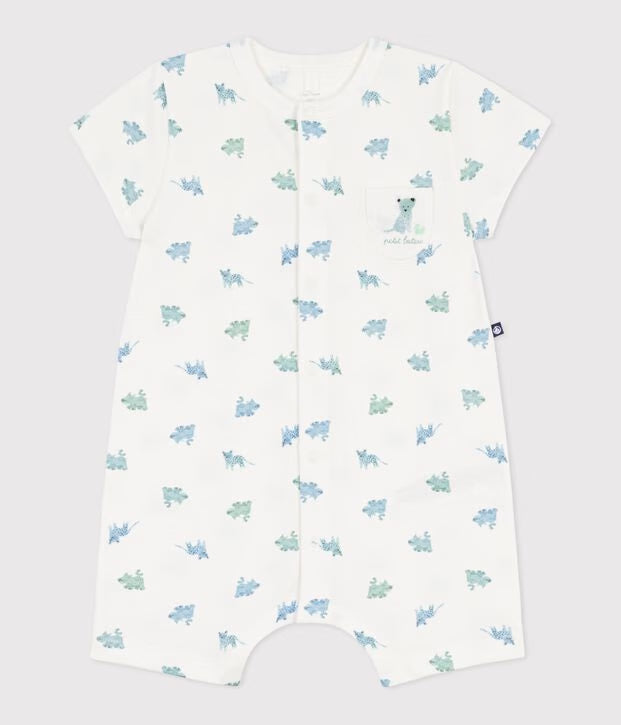 Combinaison courte bébé en coton